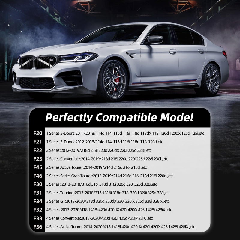 AggAuto Compatible with BMW Grille Inserts Stripes for 1/2/3/4/5 Series (F20 F21 F22 F23 F30 F31 F32 F33 F34 F36 F45 F46) 2011-2021, 328i/320i/335i/428i Grill Insert Accessories Red V Brace Cover - Image 2